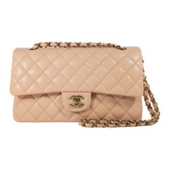 Chanel Peach Caviar Medium Flap GHW Bag