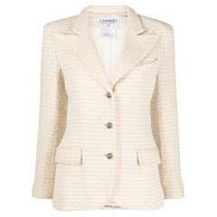 Chanel Peaked Lapels Bouclé Tweed Blazer