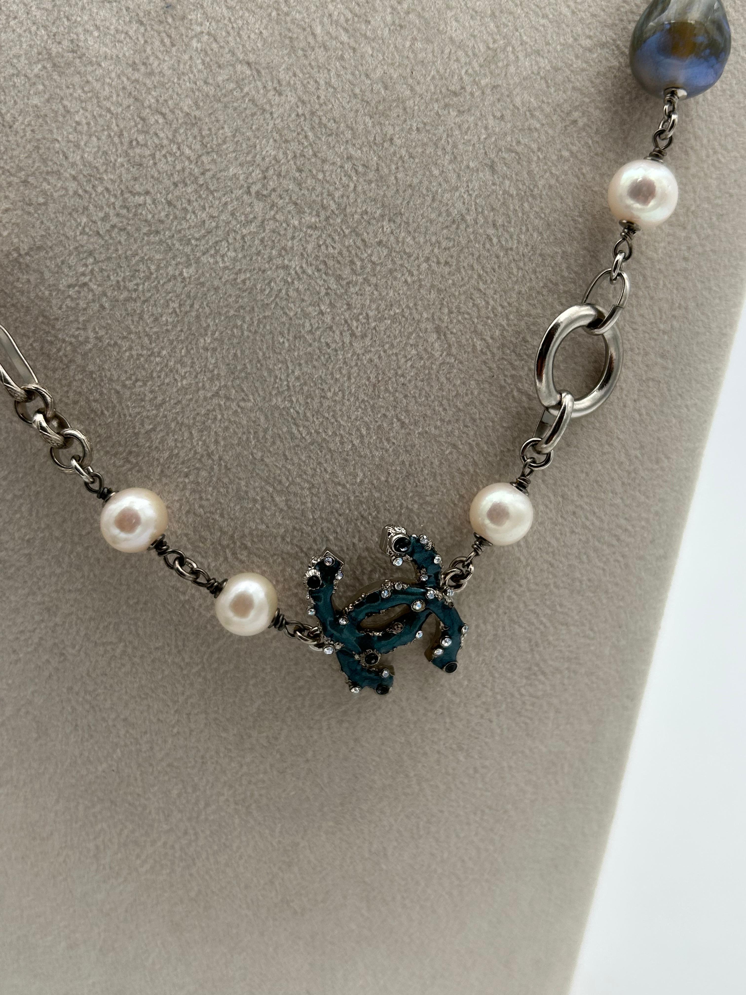 Chanel Perlen- und Kettenhalsband Sommer/Frühjahr 2012 im Angebot 6
