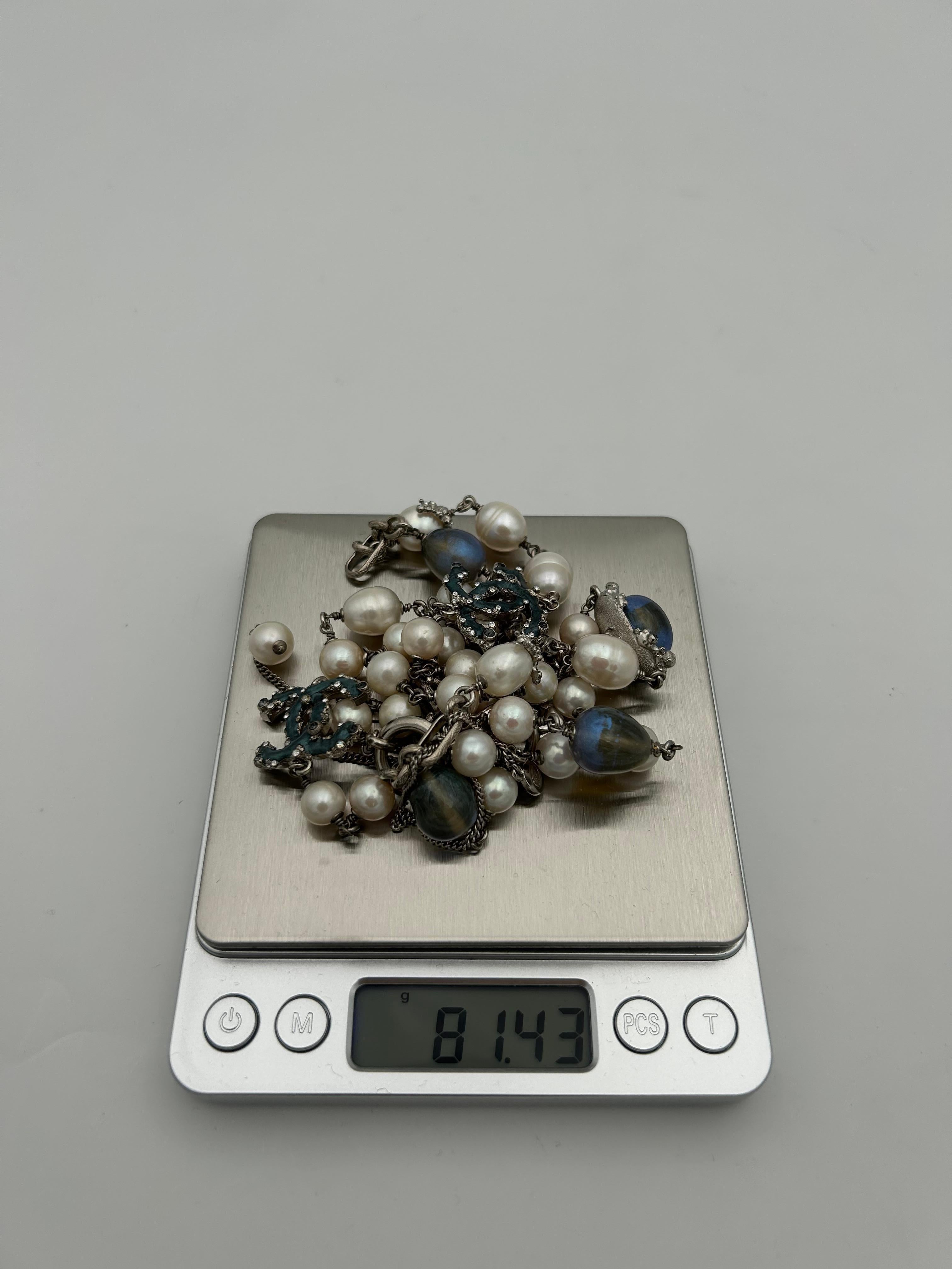 Chanel Perlen- und Kettenhalsband Sommer/Frühjahr 2012 im Angebot 8