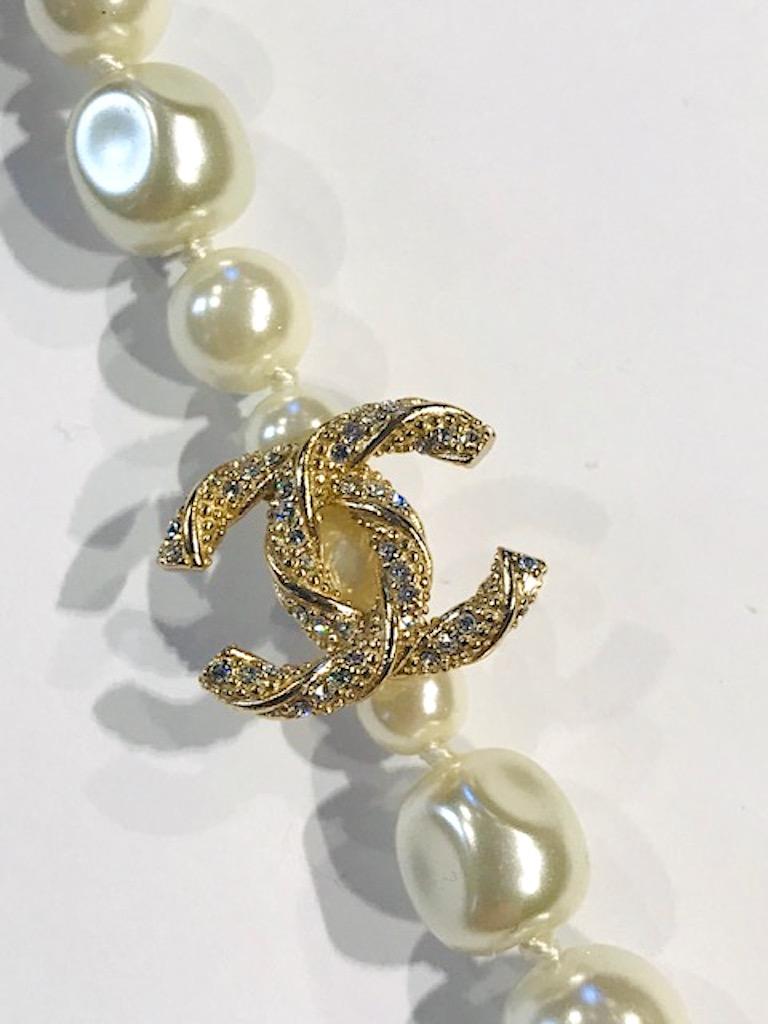 Chanel Pearl and Gold Bead Long Necklace, 2018 Cruise Collection 2