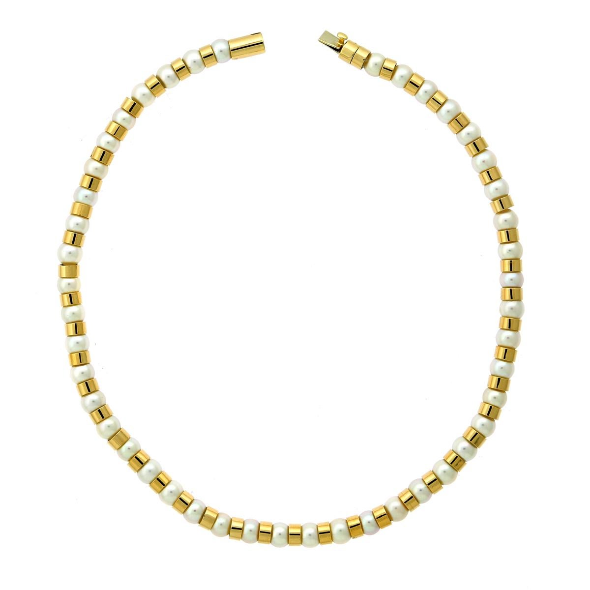 Chanel Perlenperlen-Gold-Halskette im Zustand „Hervorragend“ im Angebot in Feasterville, PA