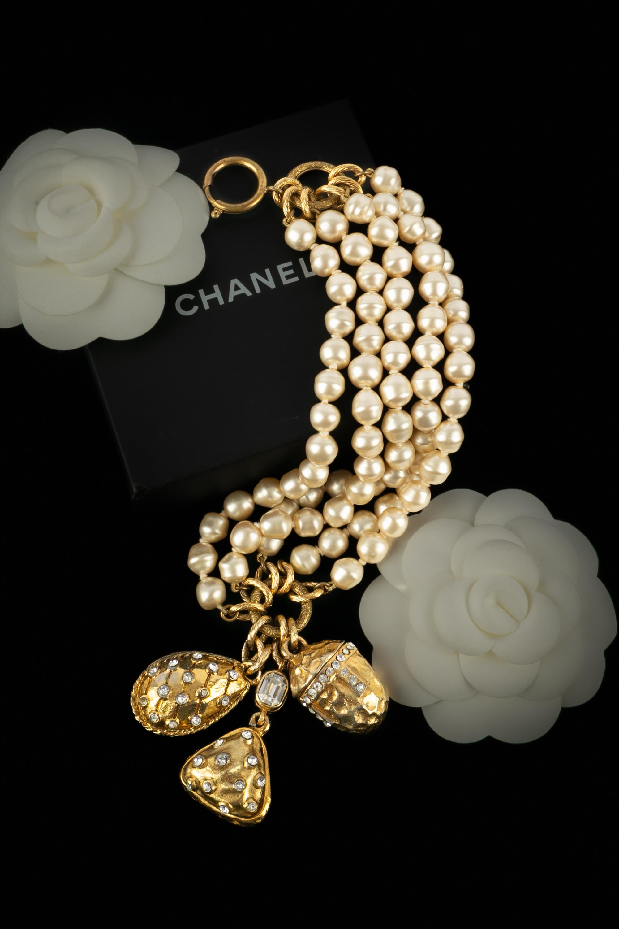 Bracelet perles de Chanel Excellent état - En vente à SAINT-OUEN-SUR-SEINE, FR
