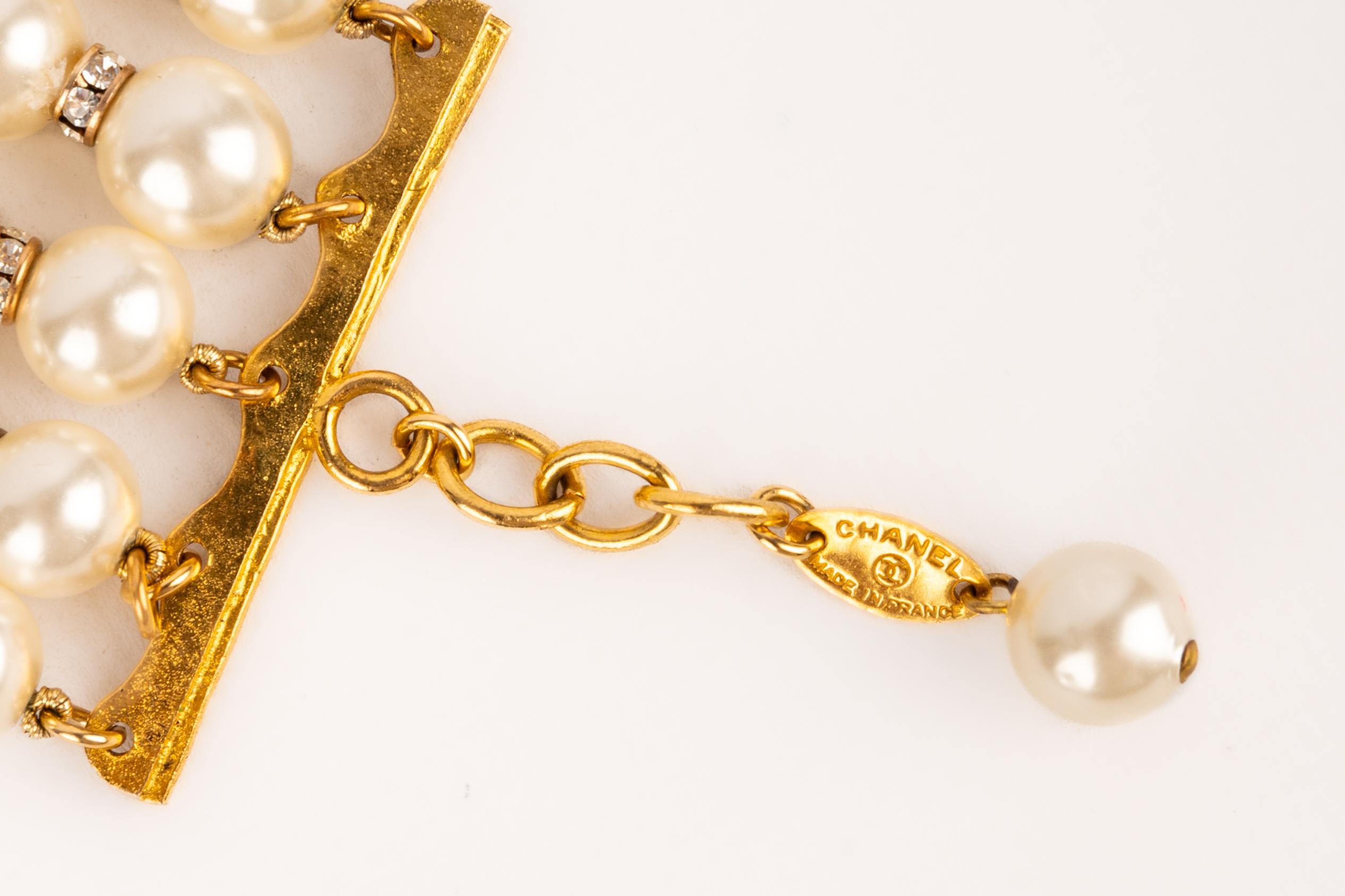 Bracciale di perle Chanel in vendita 3