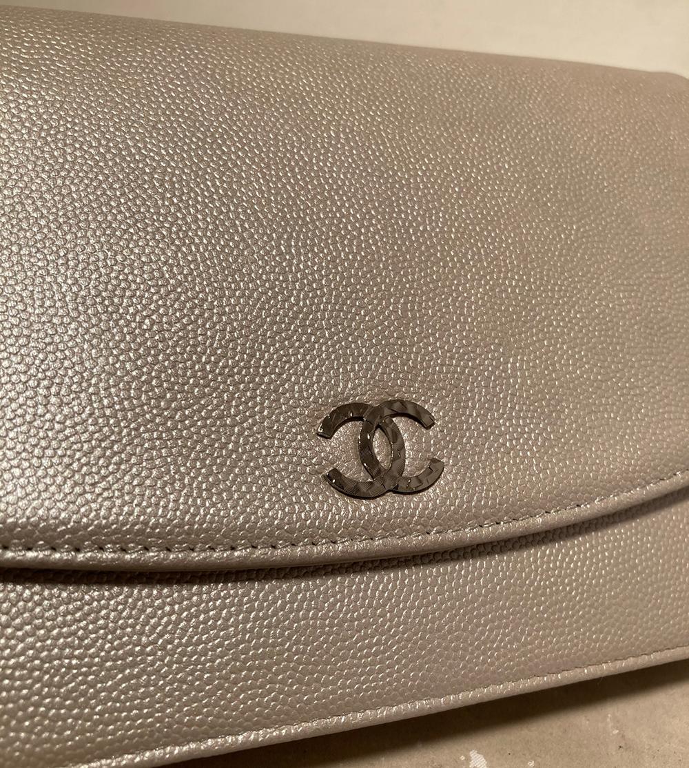 Chanel Pearl Caviar Leather WOC Wallet on a Chain 1