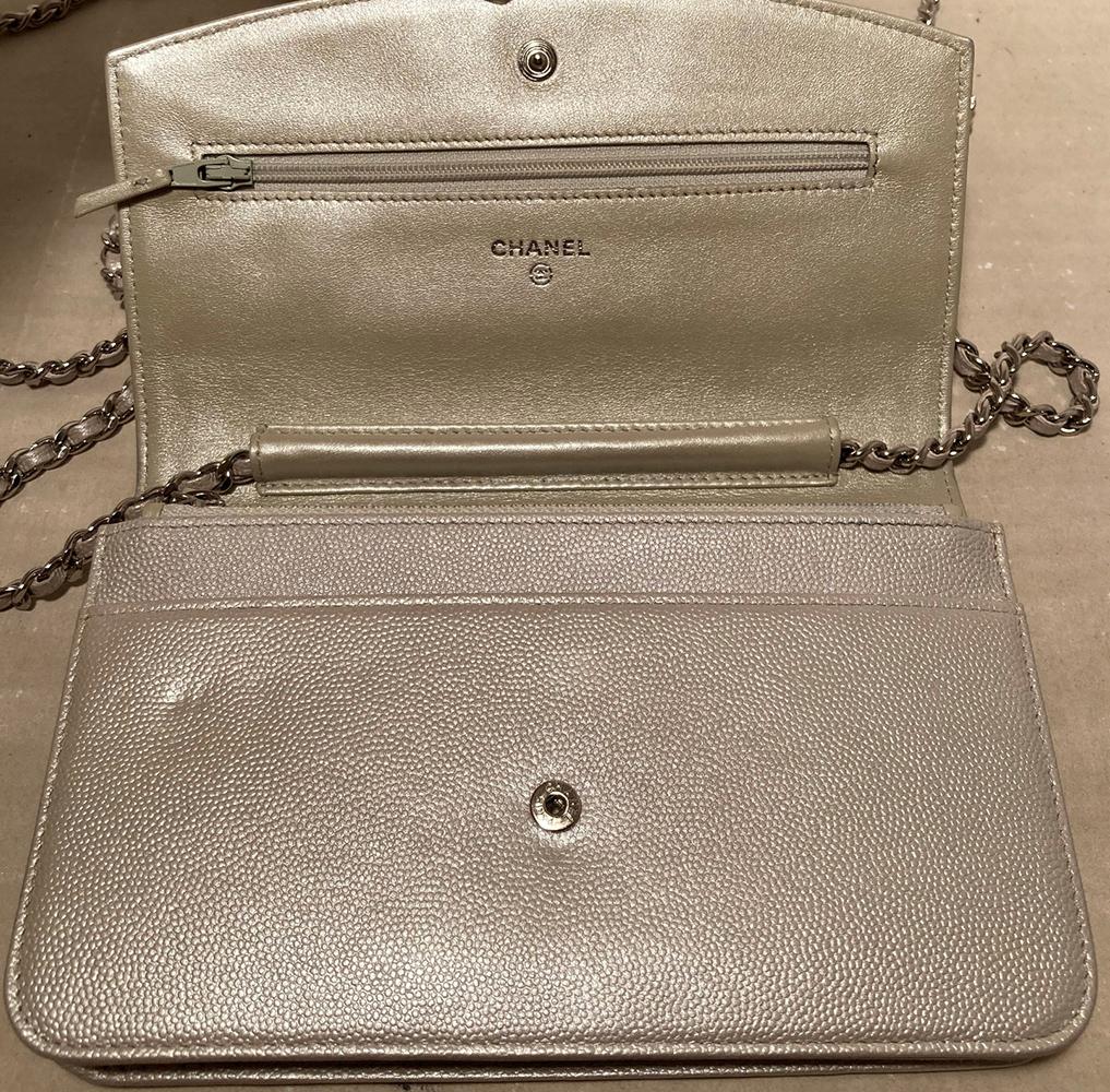 Chanel Pearl Caviar Leather WOC Wallet on a Chain 2