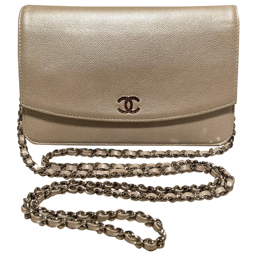 Chanel Pearl Caviar Leather WOC Wallet on a Chain