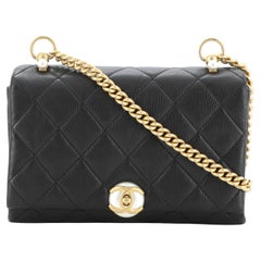 Chanel Pearl CC Accordion Flap Bag Quilted Calfskin Small