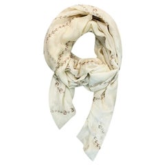 Chanel Pearl 'CC' Logo Cashmere & Silk Scarf
