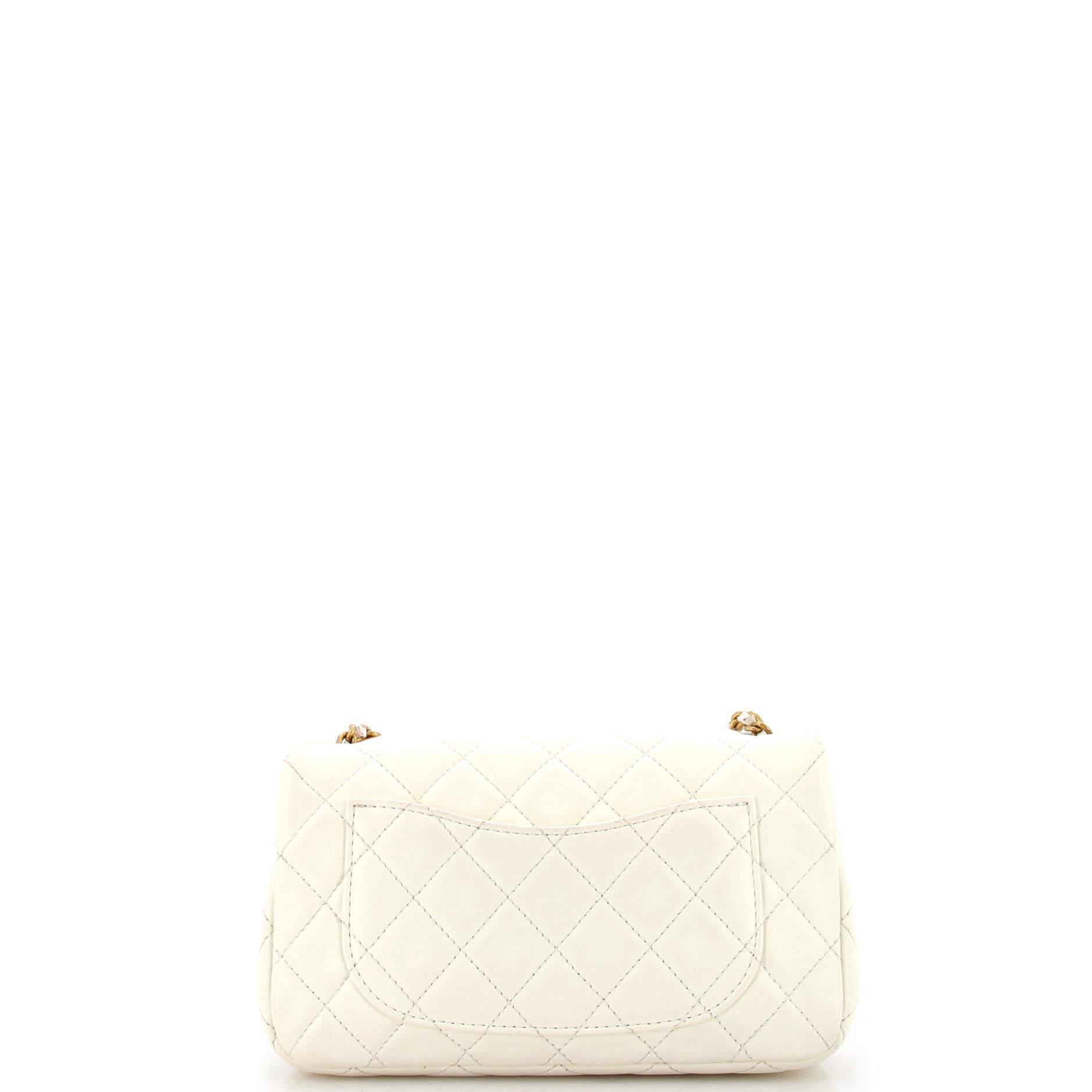 Women's Chanel Pearl Crush Flap Bag Quilted Lambskin Mini