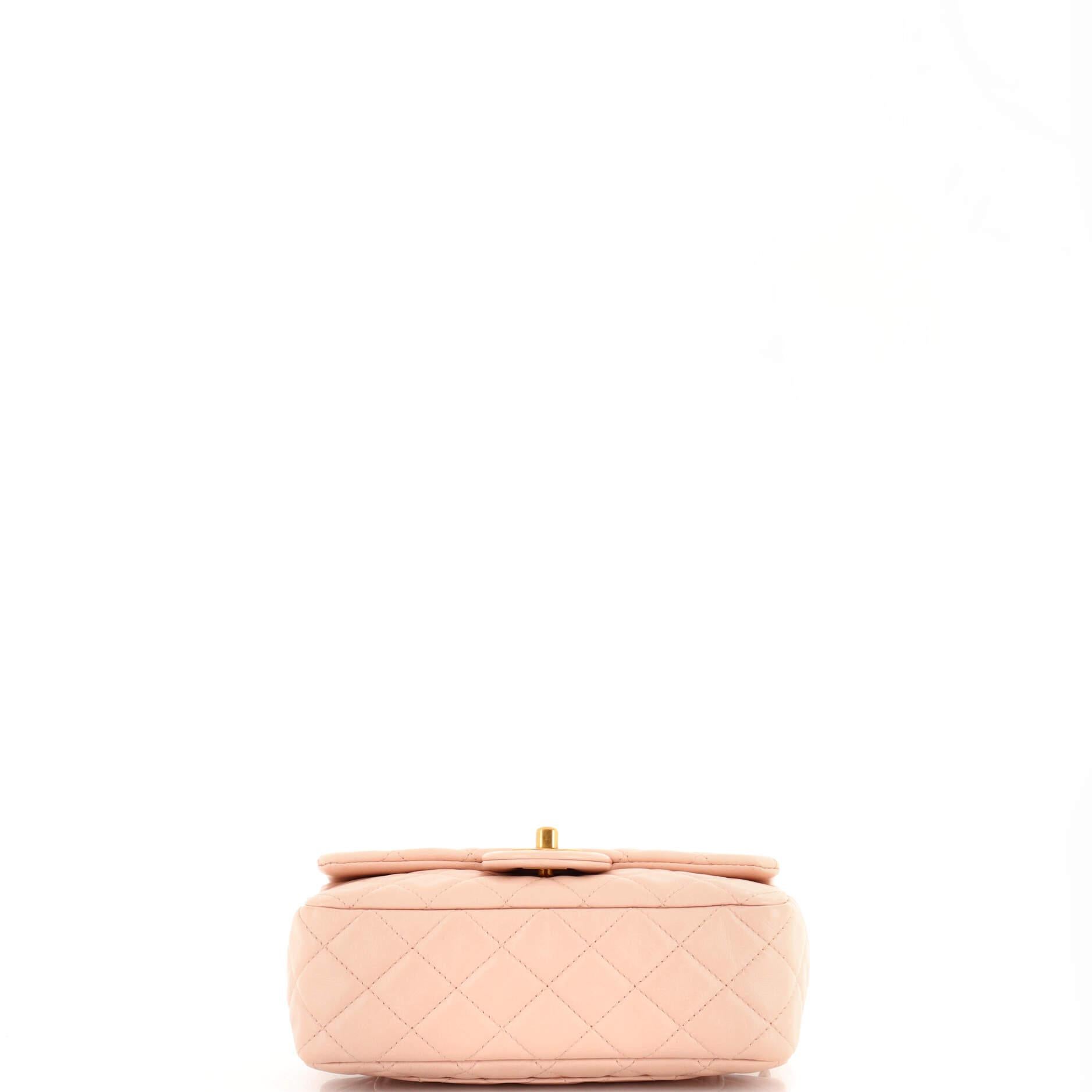 Chanel Pearl Crush Flap Bag Quilted Lambskin Mini For Sale at 1stDibs