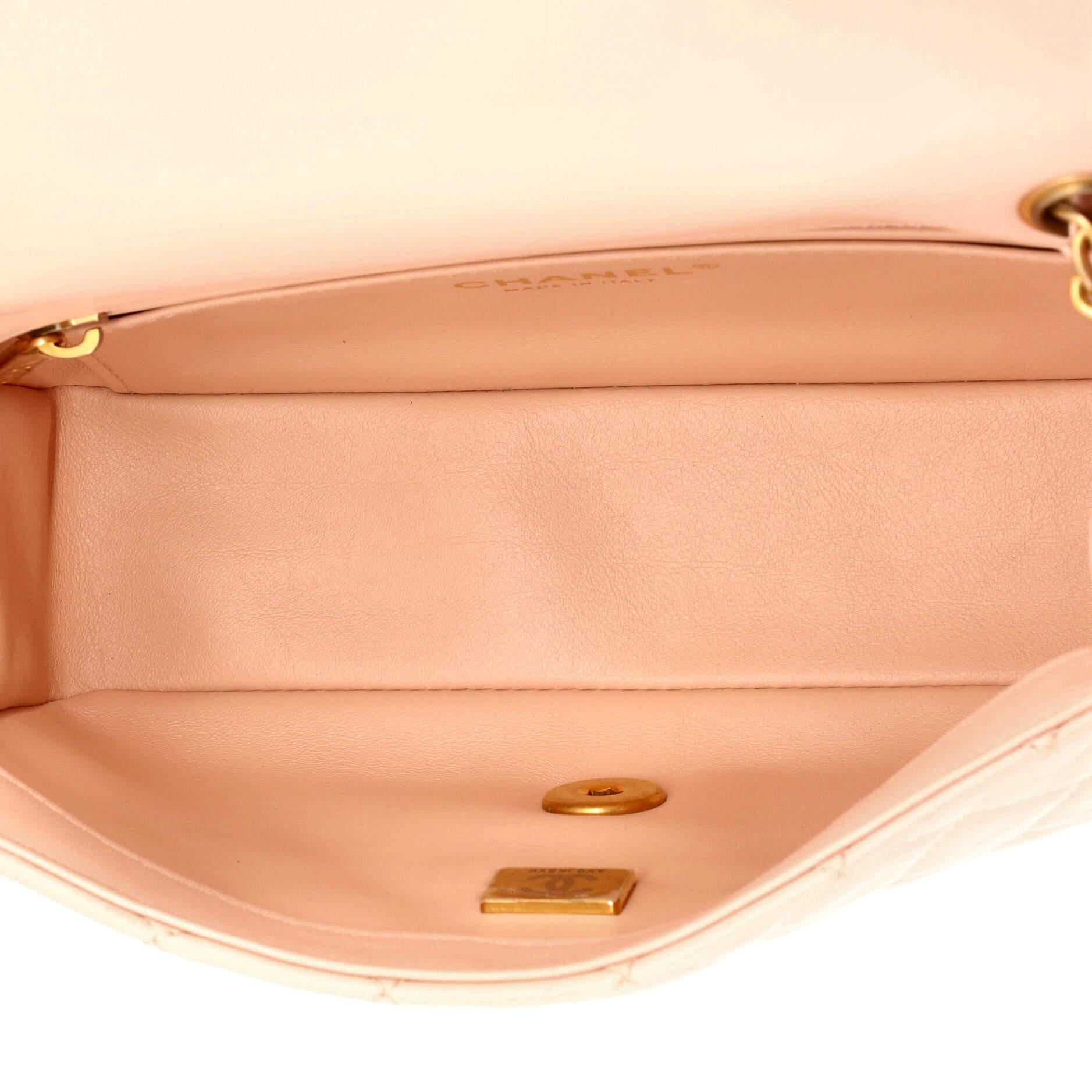 Chanel Pearl Crush Flap Bag Quilted Lambskin Mini For Sale at 1stDibs