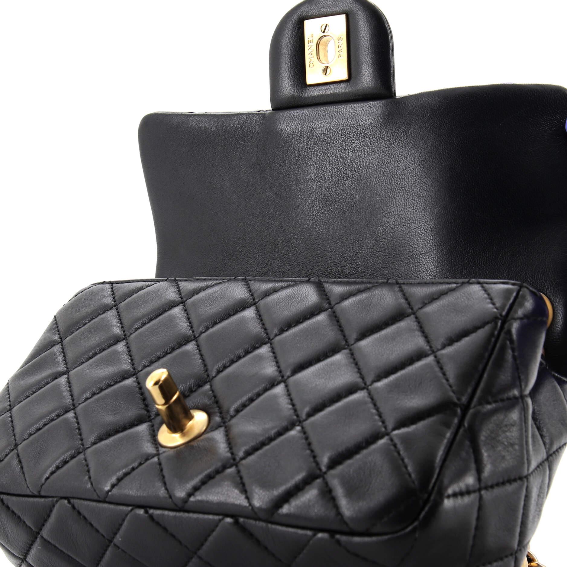 Chanel Pearl Crush Flap Borsa trapuntata in pelle di agnello Mini 4