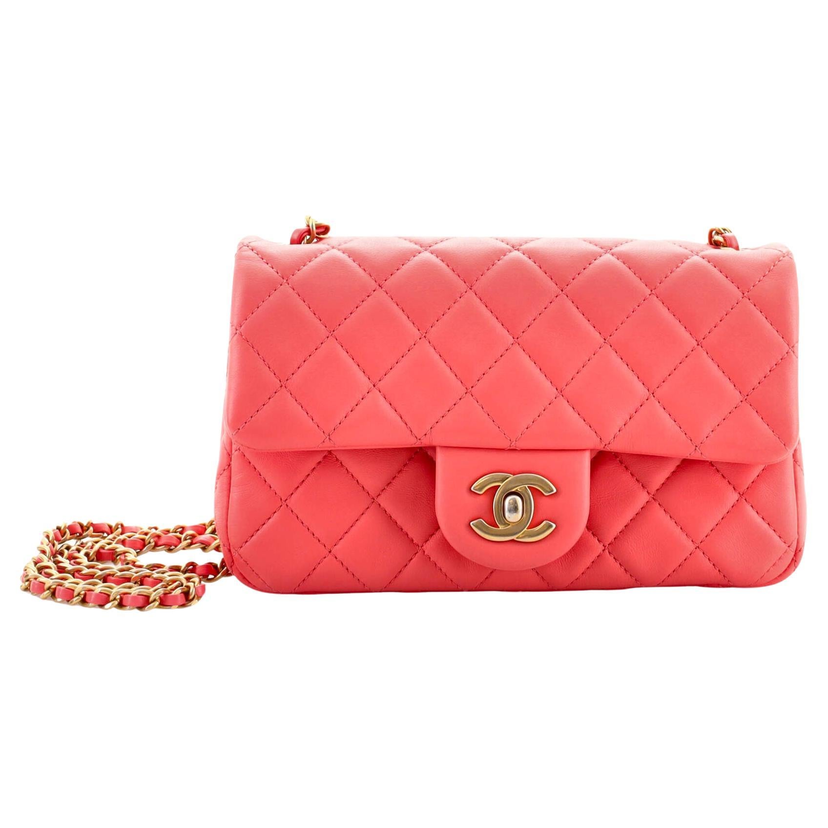 Chanel Pearl Crush Flap Bag Quilted Lambskin Mini