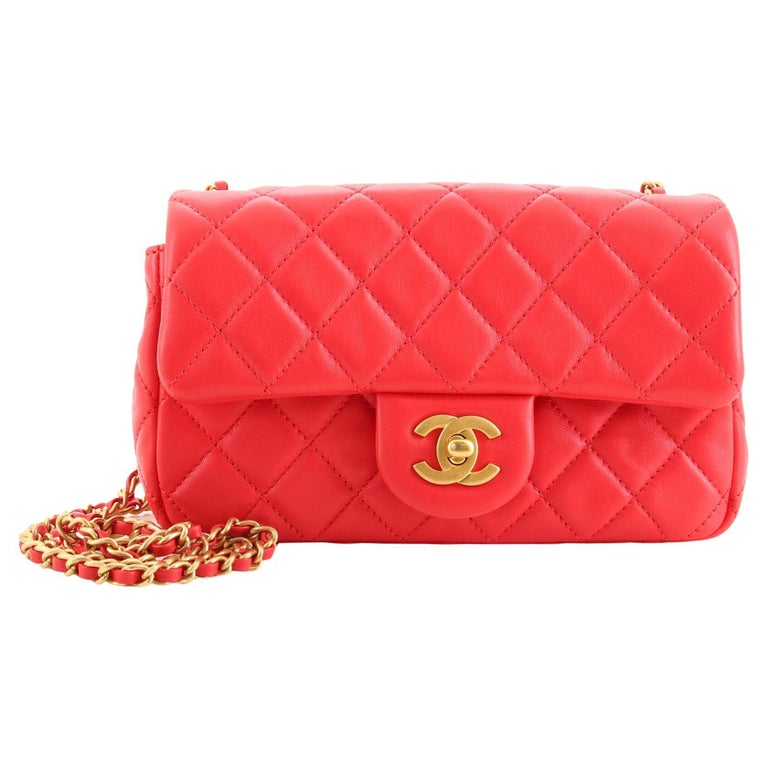 Chanel Pearl Crush Flap Bag Quilted Lambskin Mini For Sale at 1stDibs