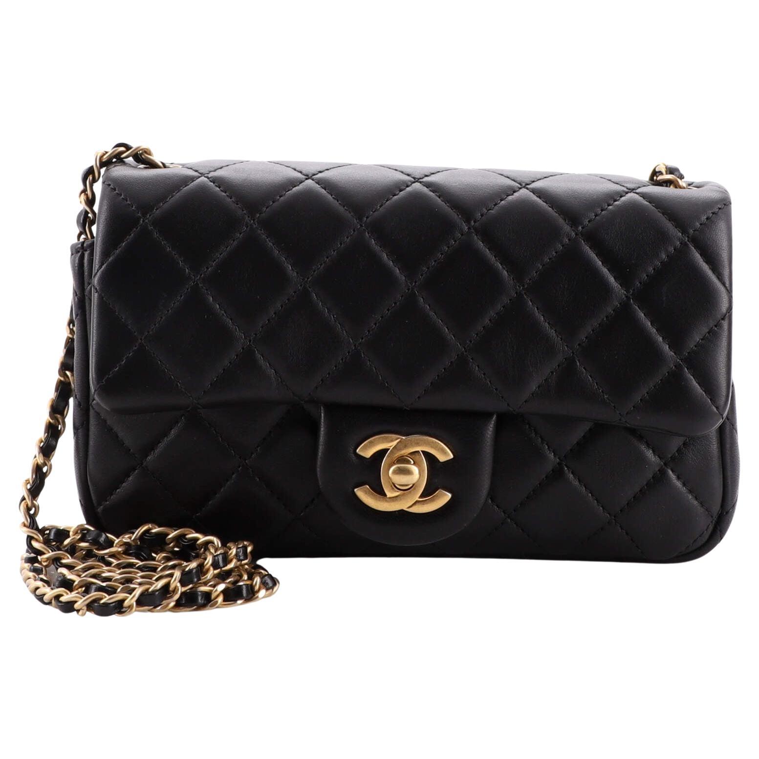 Chanel Pearl Crush Flap Bag Quilted Lambskin Mini