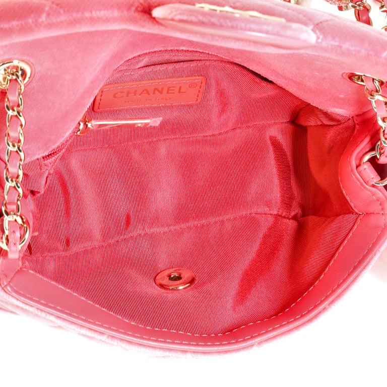 Chanel Pearl Crush Flap Bag Quilted Velvet with Crystal Detail Mini at ...