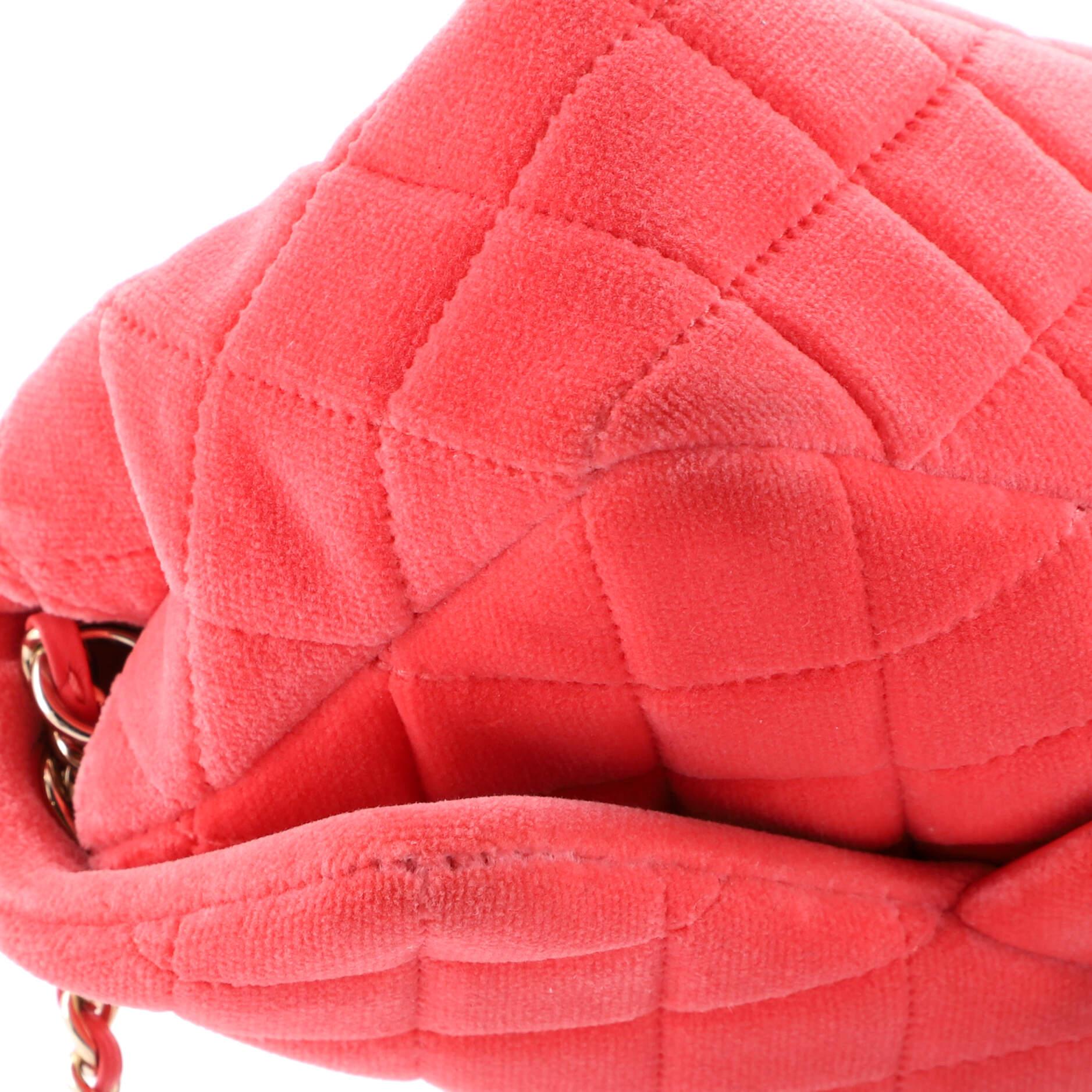 Chanel Pearl Crush Flap Bag Quilted Velvet with Crystal Detail Mini 3