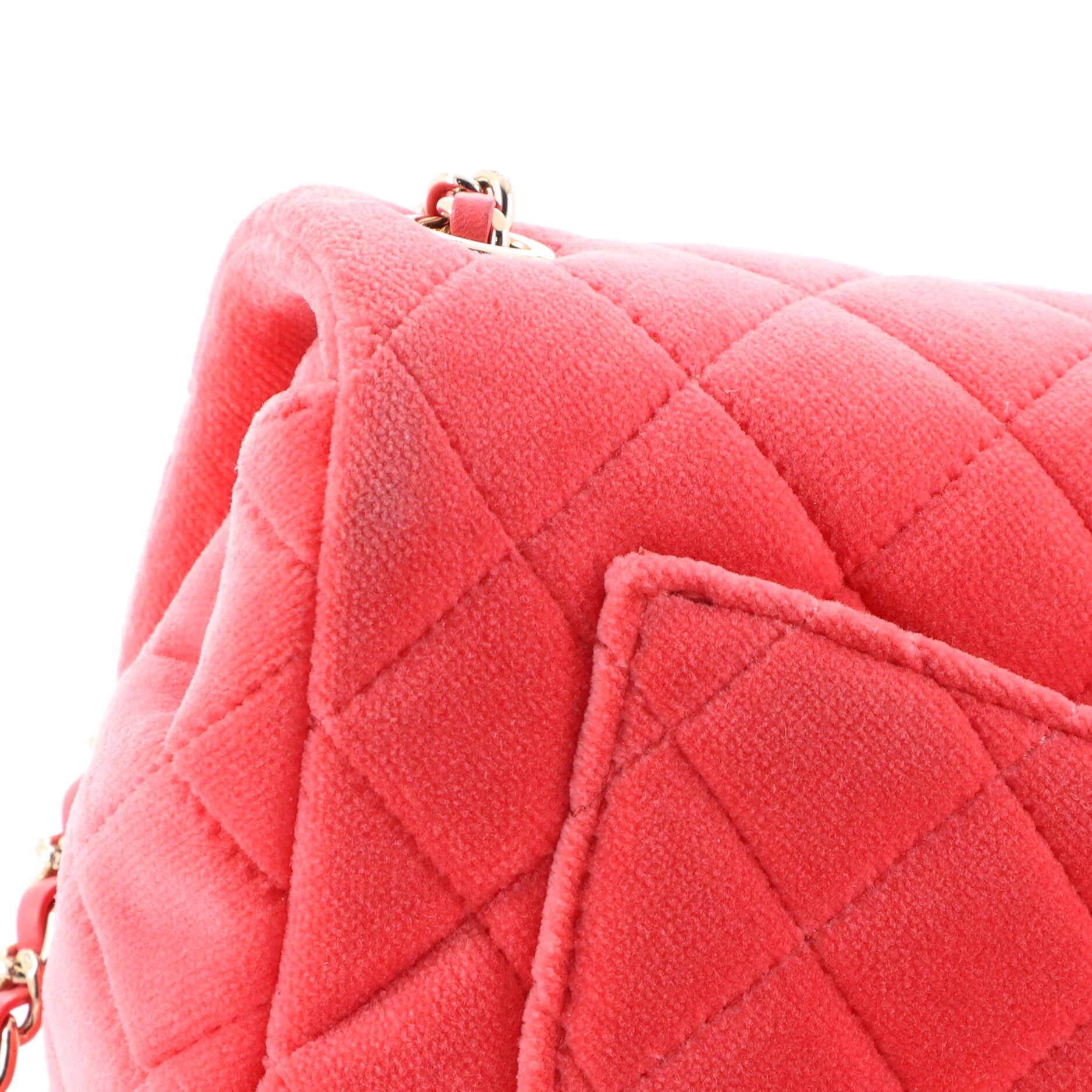 Chanel Pearl Crush Flap Bag Quilted Velvet with Crystal Detail Mini 4