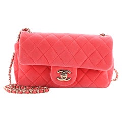 Chanel Pearl Crush Flap Bag Quilted Velvet with Crystal Detail Mini