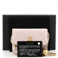 Chanel Pearl Crush Flap Clutch with Chain Quilted Lambskin Mini