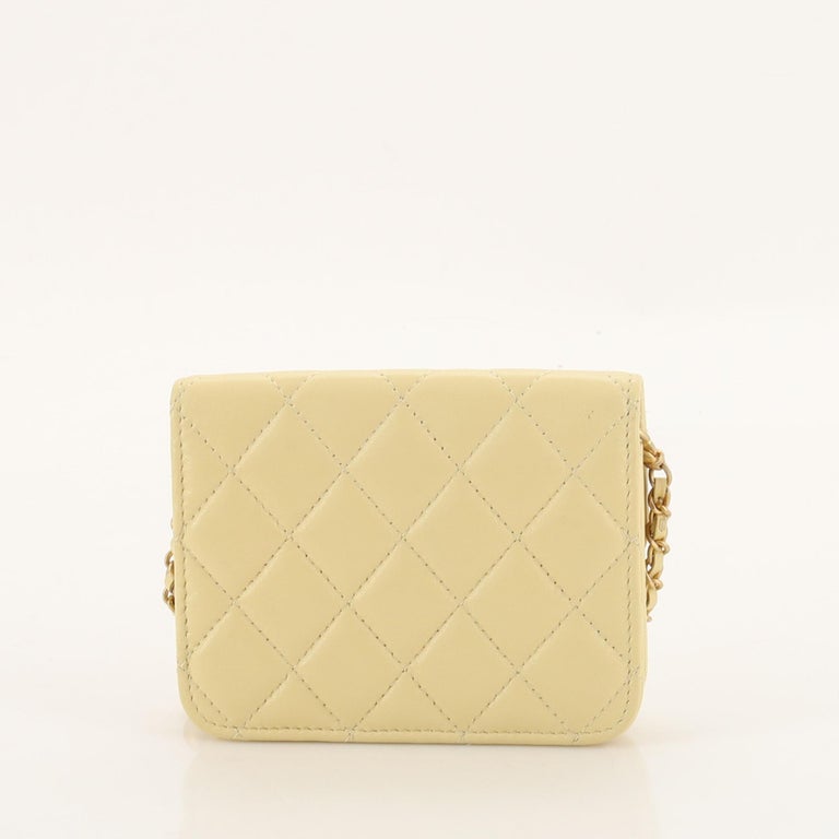 Pre Owned Chanel Pearl Crush Flap Bag Quilted Lambskin