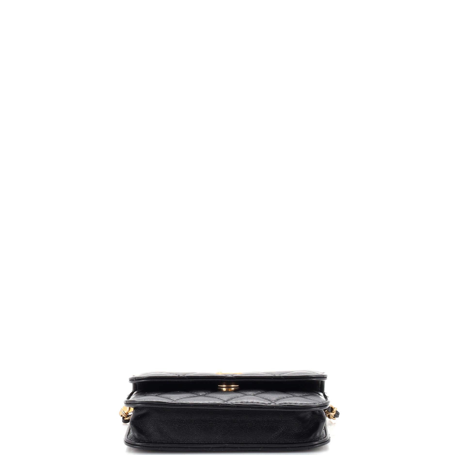 Chanel Pearl Crush Flap Clutch with Chain Quilted Lambskin Mini 1