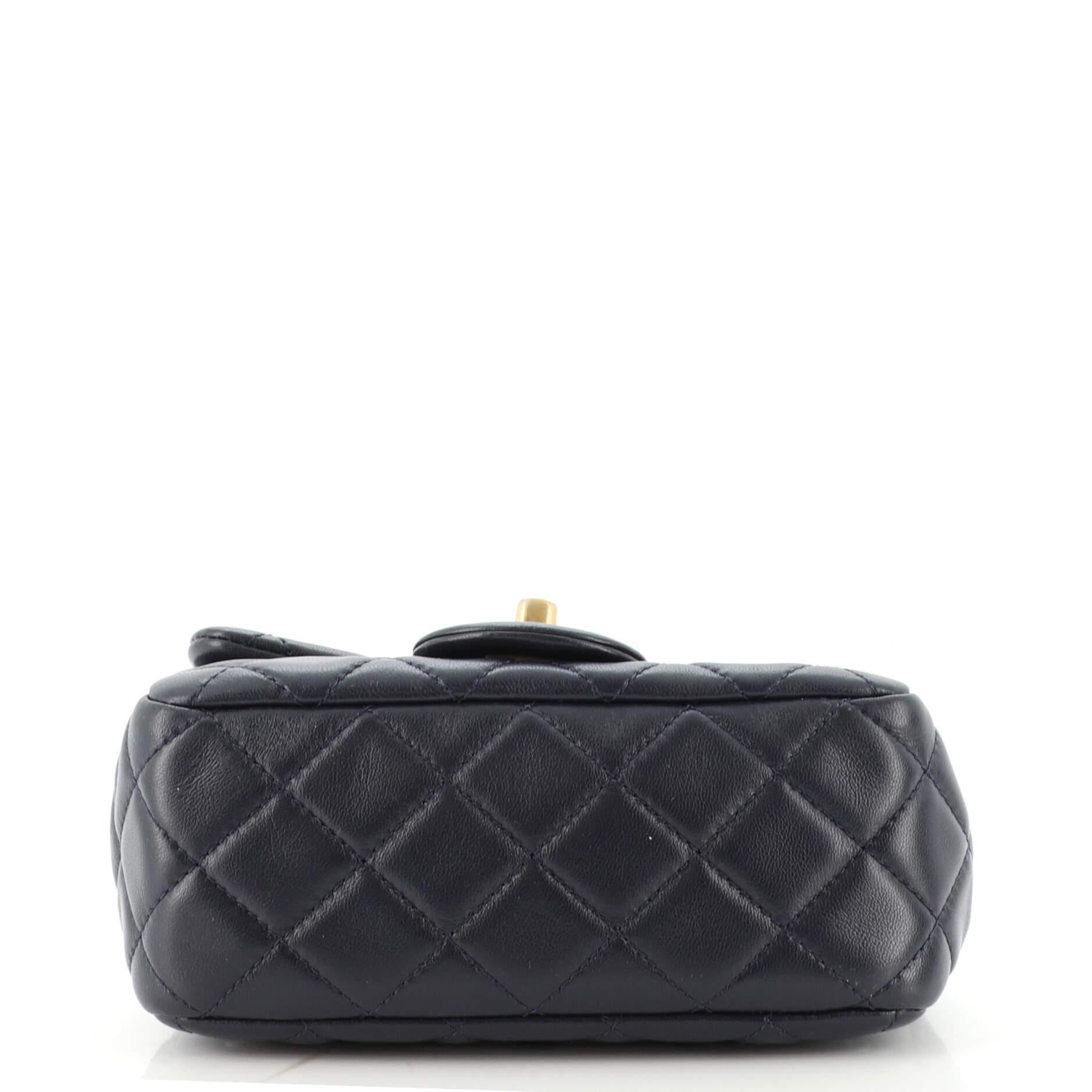 Chanel Pearl Crush Square Flap Bag Quilted Lambskin Mini 1