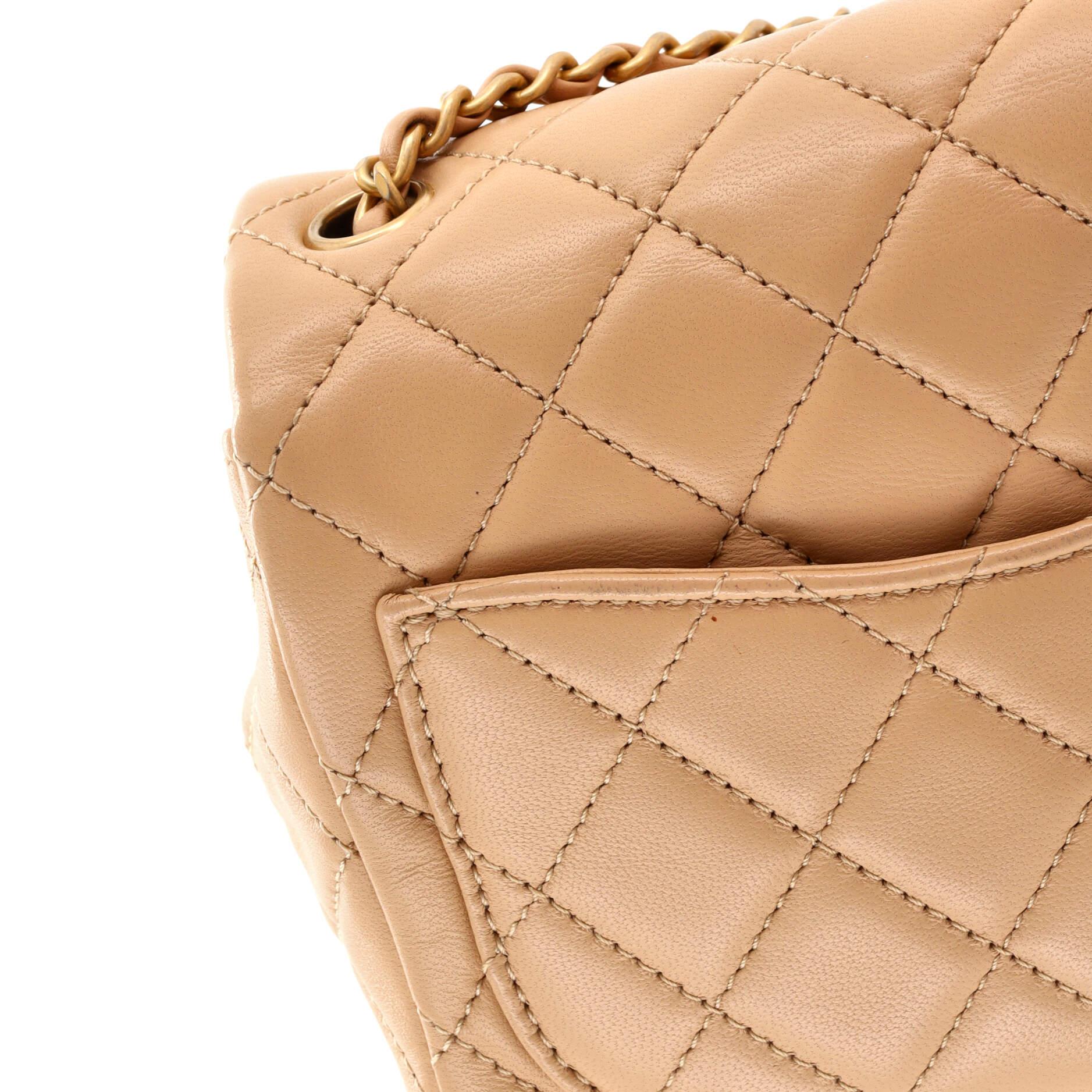 Chanel Pearl Crush Square Flap Bag Quilted Lambskin Mini 3
