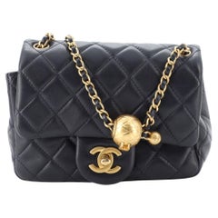 Chanel Pearl Crush Square Flap Bag Quilted Lambskin Mini