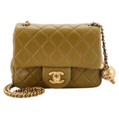 Chanel Pearl Crush Square Flap Bag Quilted Lambskin Mini