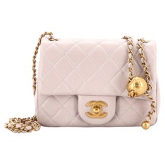 Chanel Pearl Crush Square Flap Bag Quilted Lambskin Mini