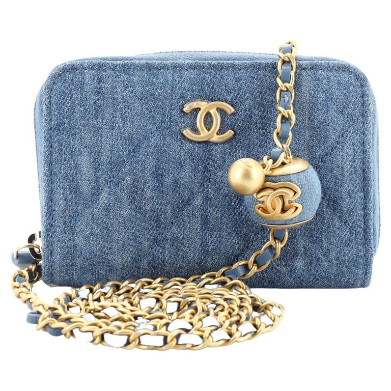 chanel blue clutch bag