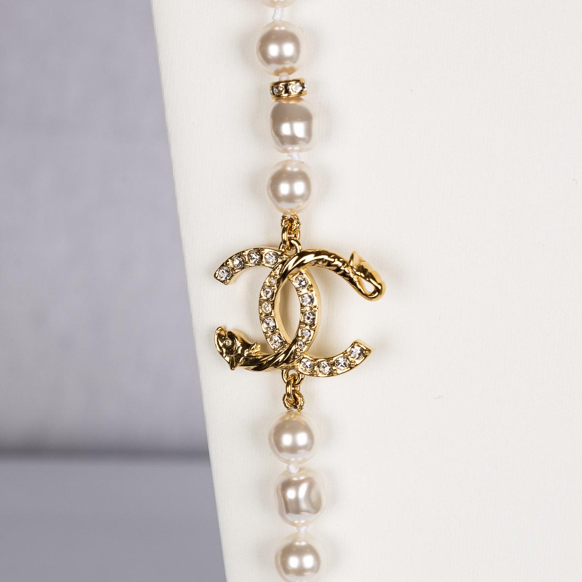 Chanel Pearl & Cut Crystal Gemstone 