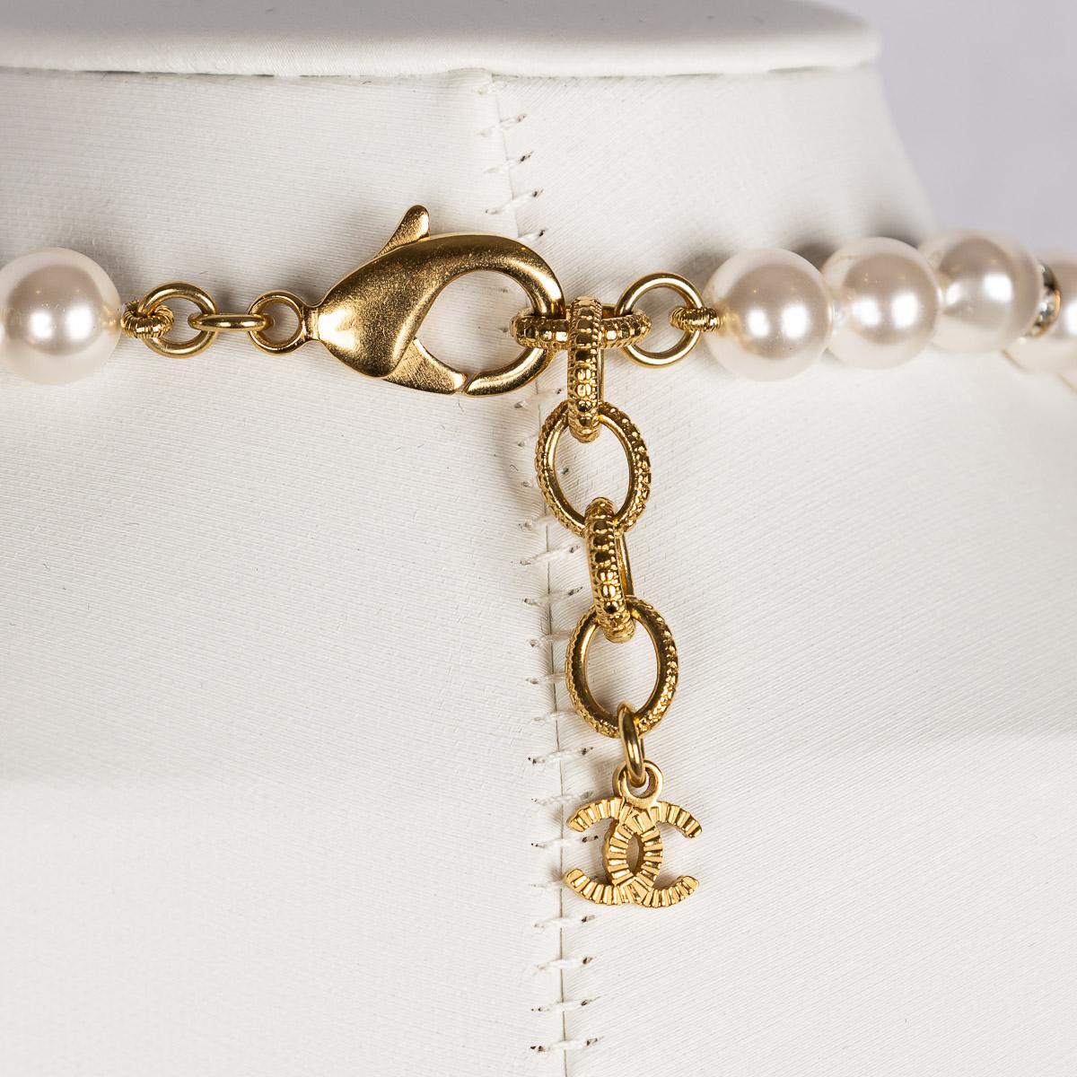Chanel Pearl & Cut Crystal Gemstone 