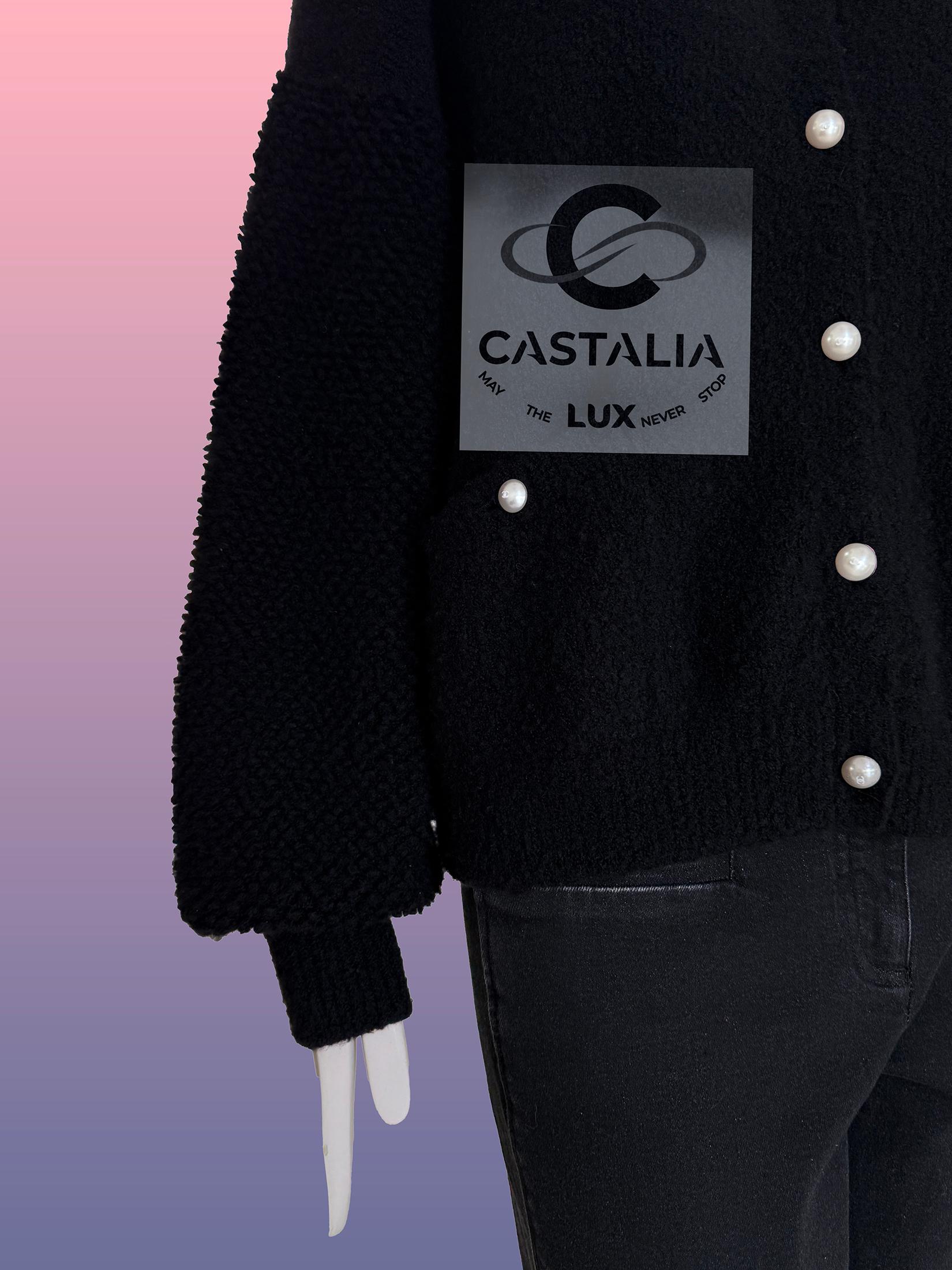Chanel - Veste en cachemire baroque ornée de perles 40 FR en vente 7