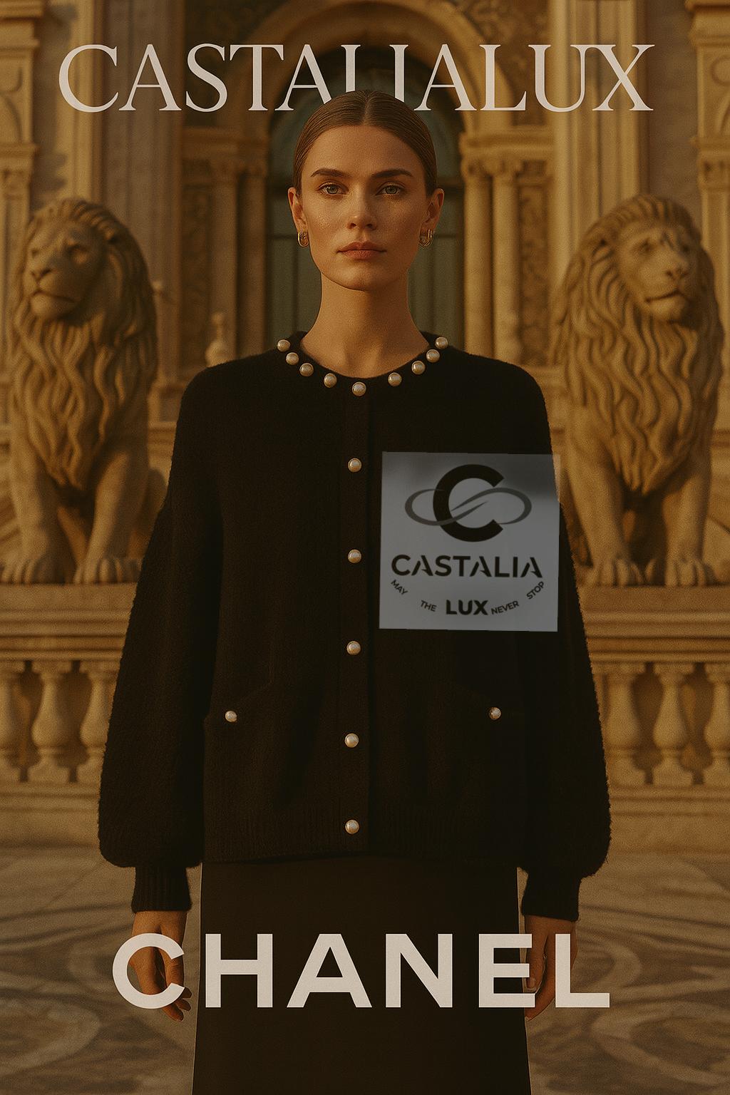 Chanel - Veste en cachemire baroque ornée de perles 40 FR

~ Un murmure d'obscurité céleste tissé dans la forme, cette rare gemme de collection émet une puissance tranquille et un mystère féminin.

~ Plus qu'un cardigan. Plus qu'une veste 
c'est