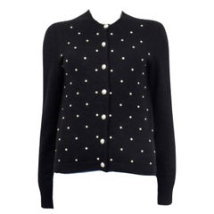 Chanel Pearl Embellished Black Knit Jacket