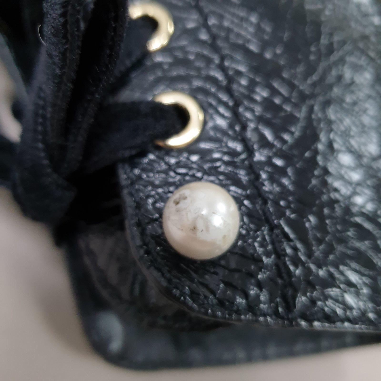 Chanel Pearl Embellished Crackled Calfskin Leather Boots For Sale 5