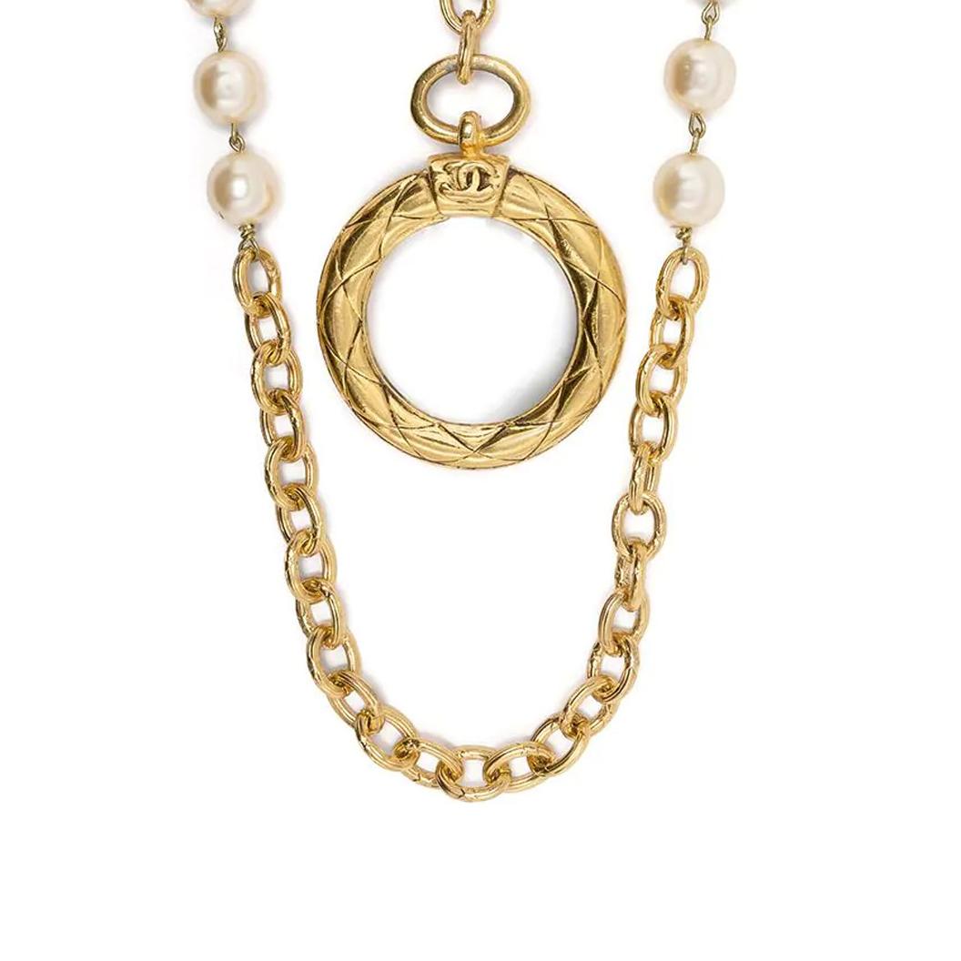 chanel necklace pearl