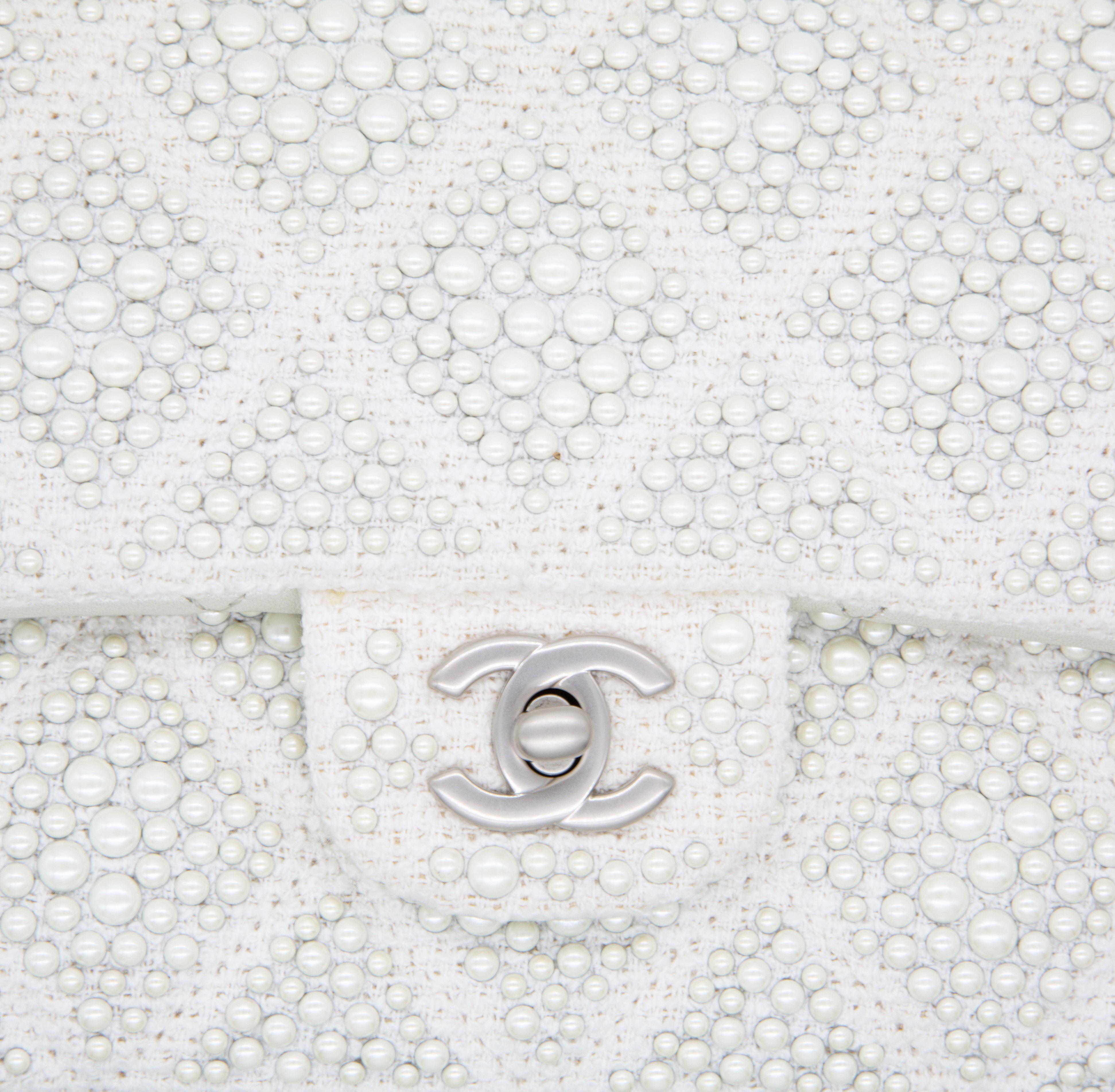 Chanel Pearl Embellished Flap Bag 1