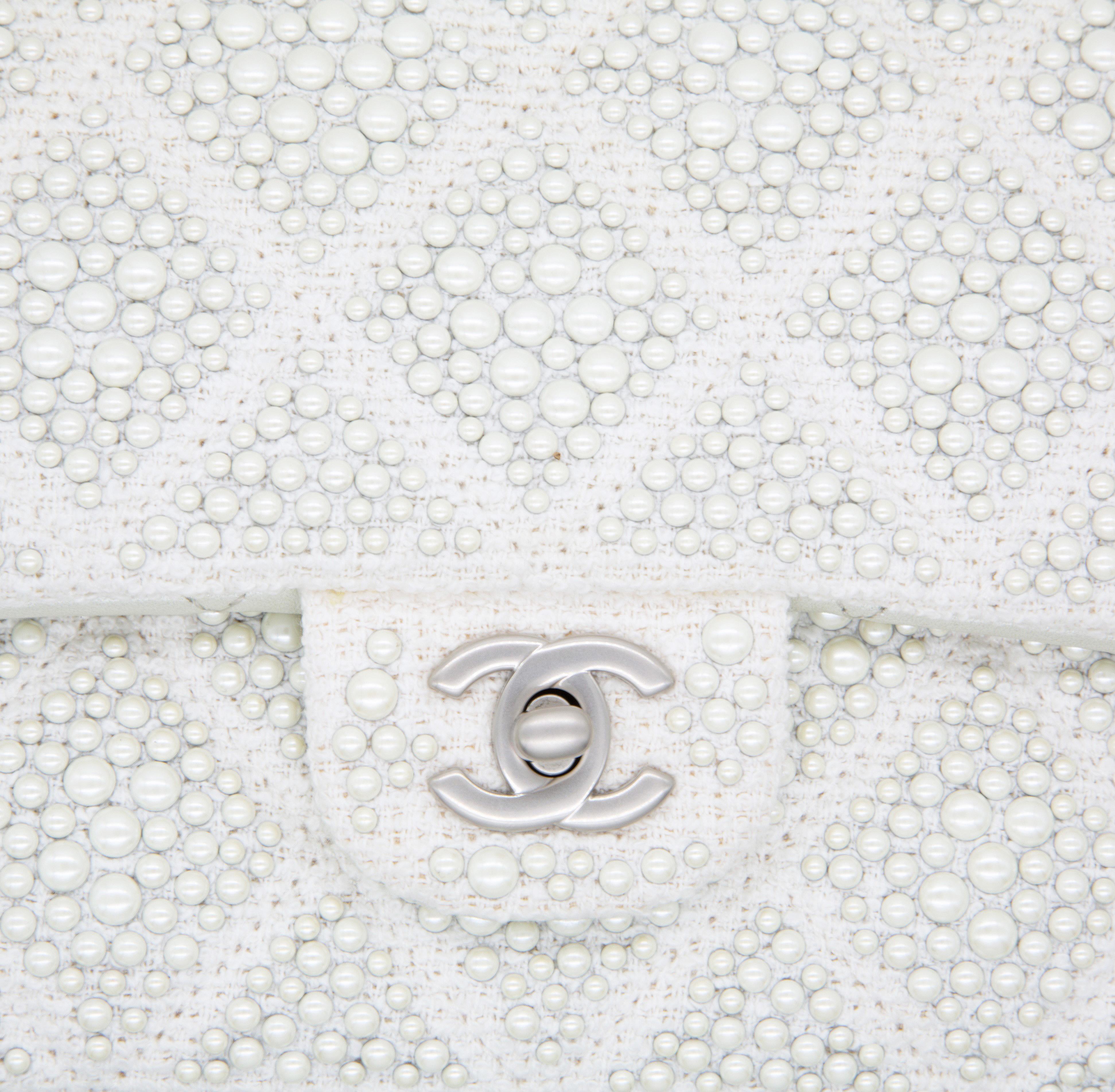 Women's Chanel Pearl Embellished Flap Bag