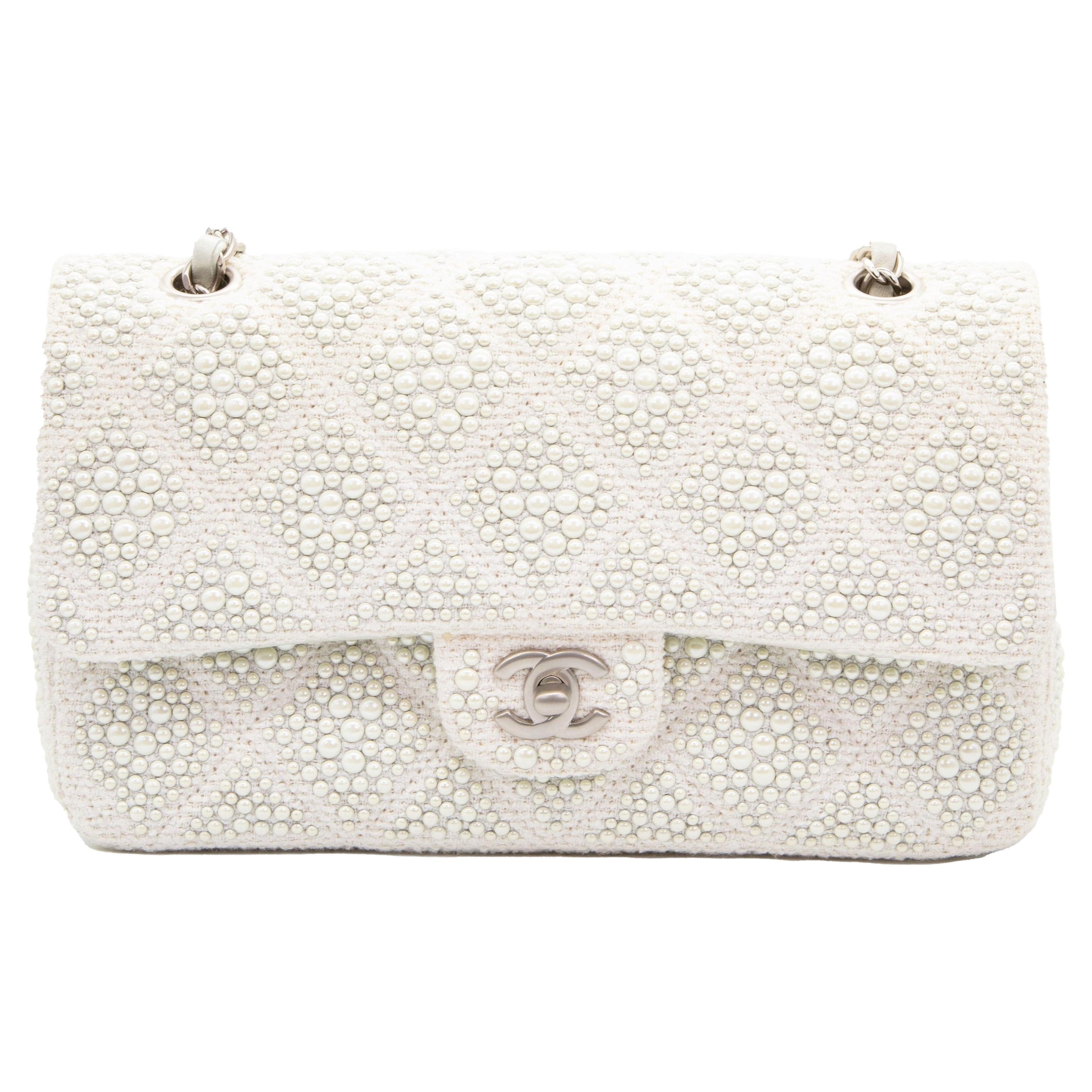 Chanel Pearl Embellished Flap Bag at 1stDibs
