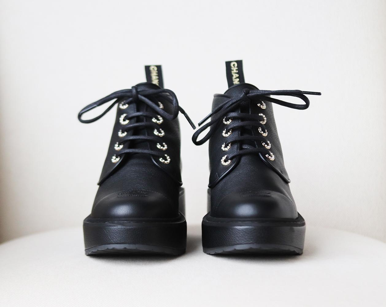 chanel boots pearls