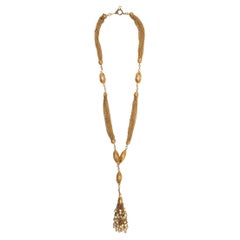 Chanel Mehrreihige Halskette mit Perlenverzierung