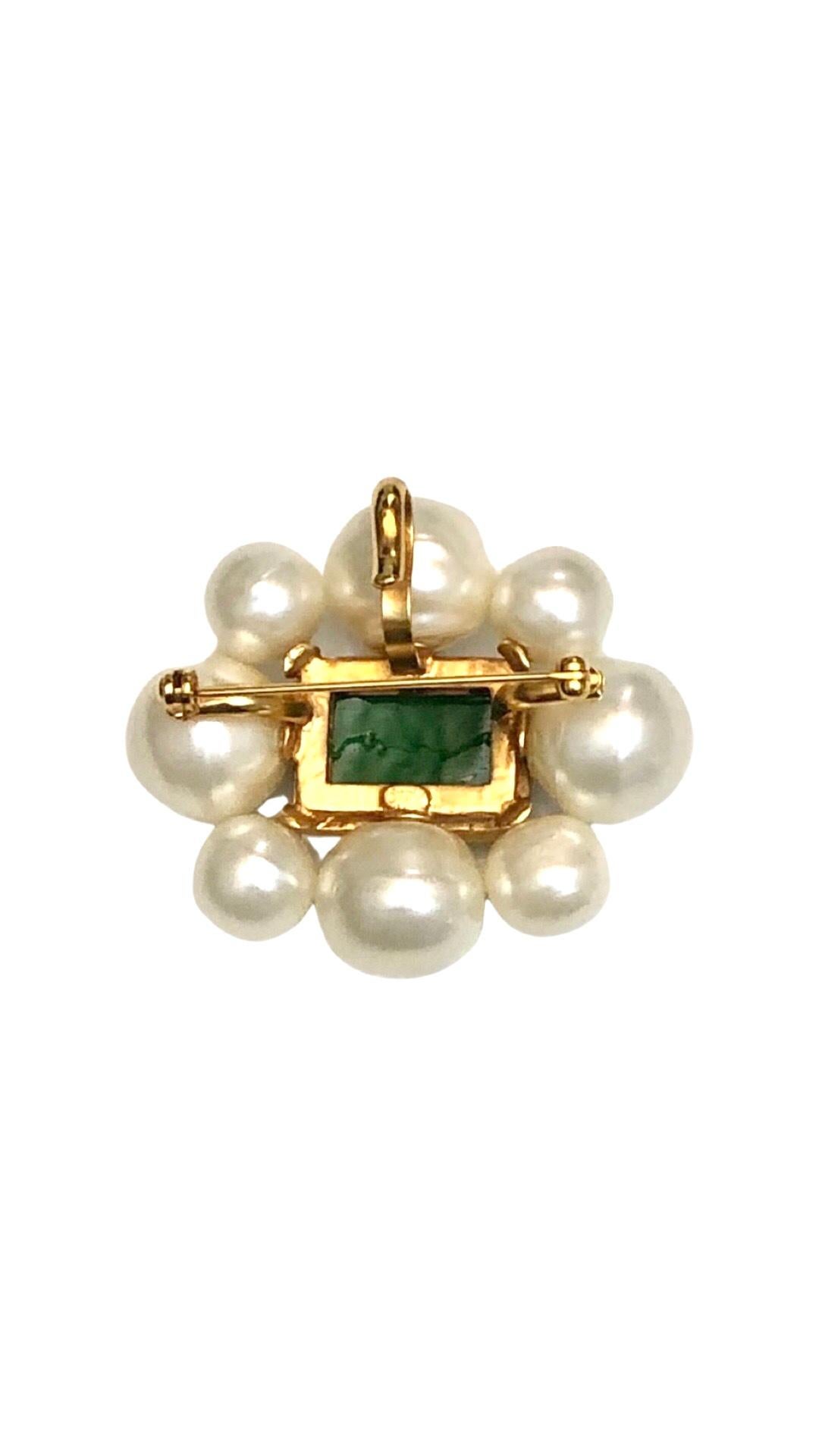 Chanel Pearl Green Gripoix Gold Toned Hardware Brooch In New Condition In Sheung Wan, HK
