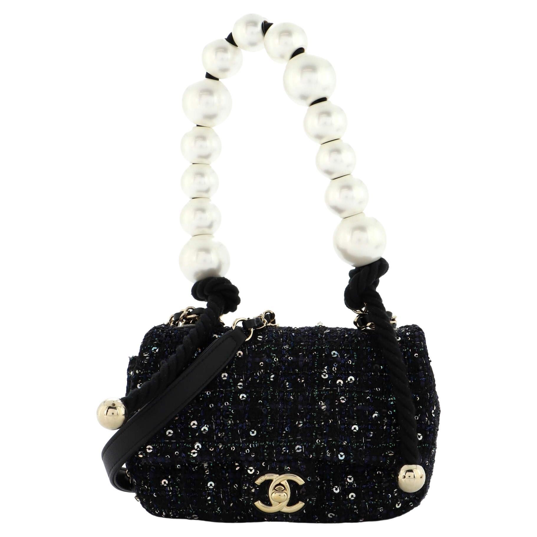 Sold at Auction: Chanel Black and Multicolor Tweed Pearl Crush