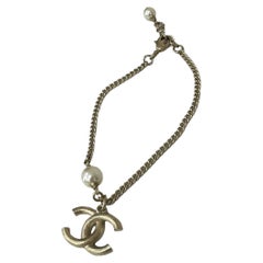 Used Chanel Pearl Logo Bracelet 