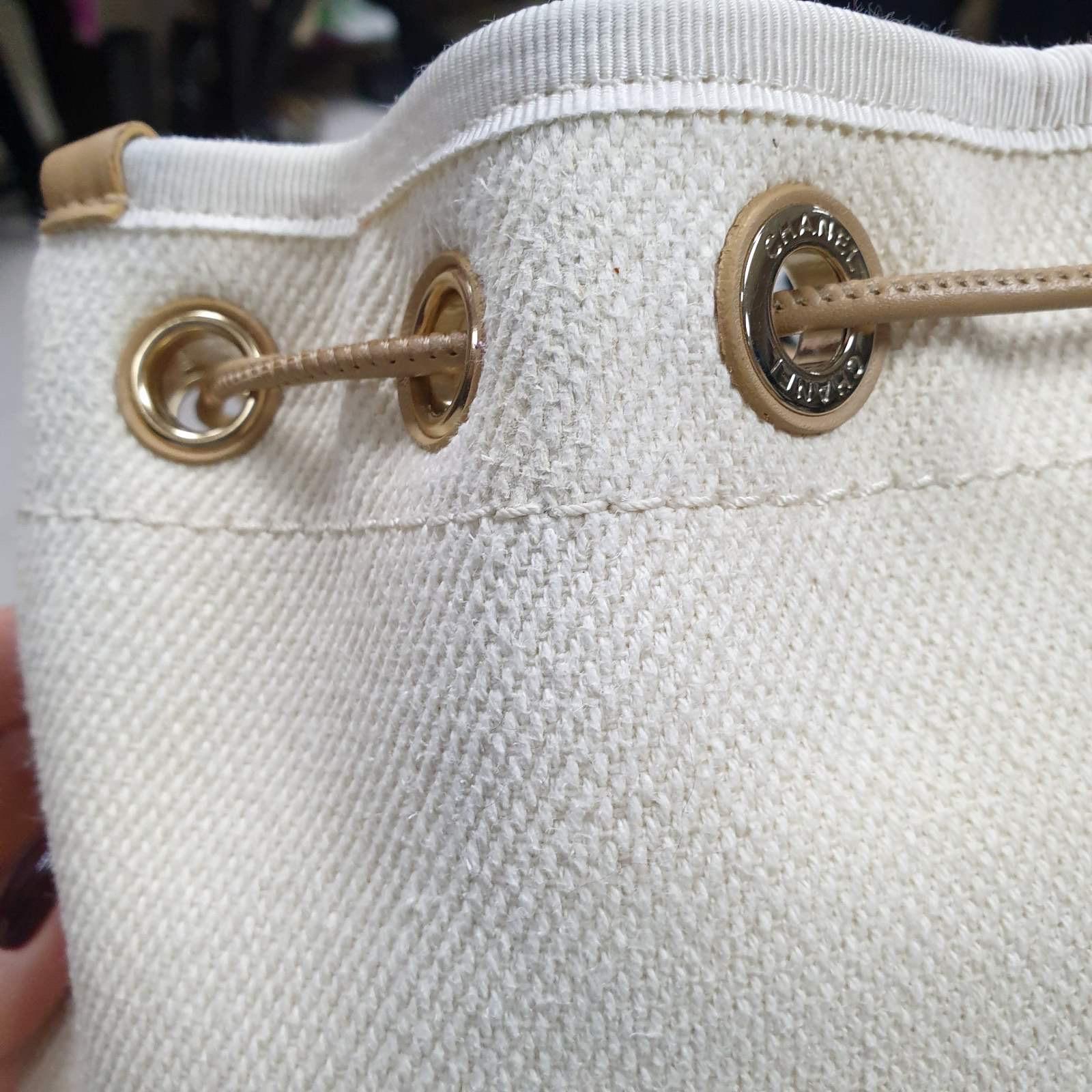 Chanel Pearl Logo Deauville Bag 6
