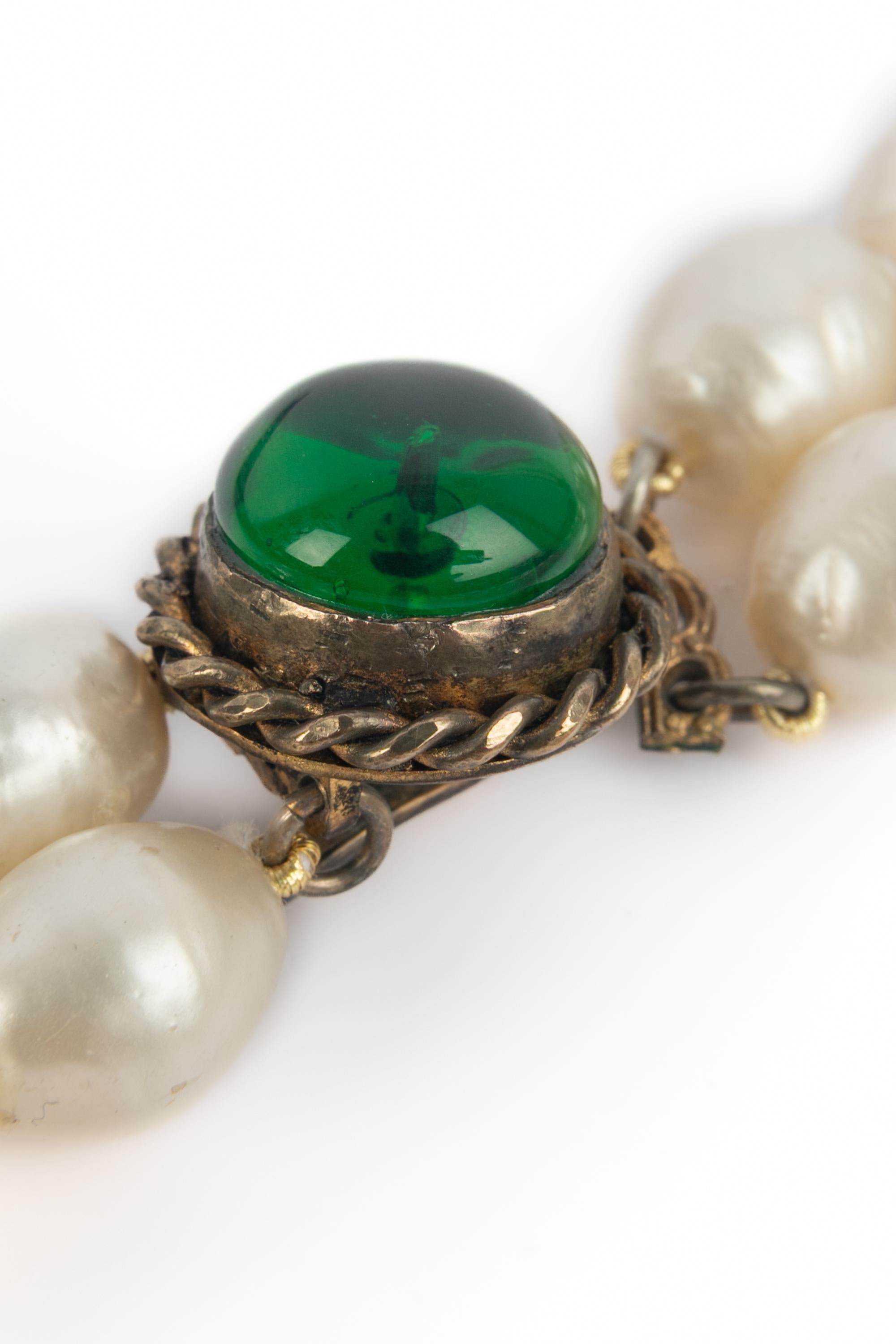 Chanel Perlenhalskette 1980er Jahre im Angebot 6